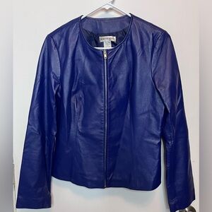 Newport News Royal Blue Leather Jacket